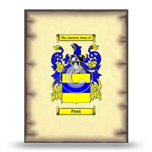 Paux Coat of Arms Print