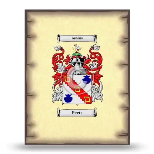Peets Coat of Arms Print