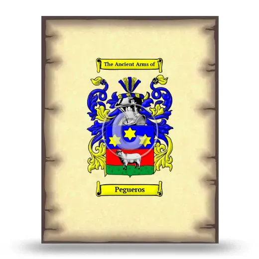 Pegueros Coat of Arms Print