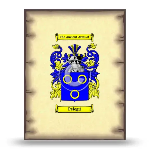 Pelegri Coat of Arms Print