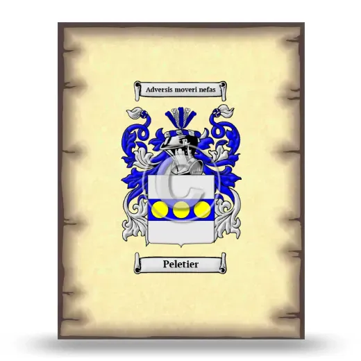 Peletier Coat of Arms Print