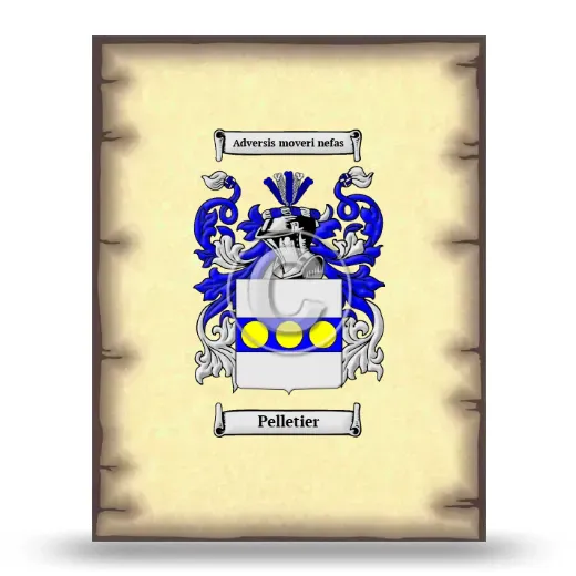Pelletier Coat of Arms Print