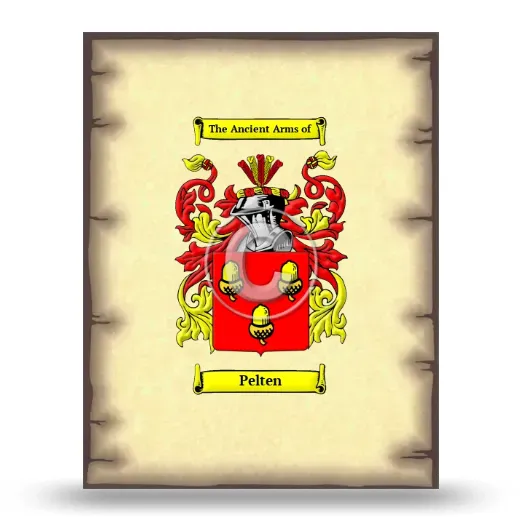 Pelten Coat of Arms Print