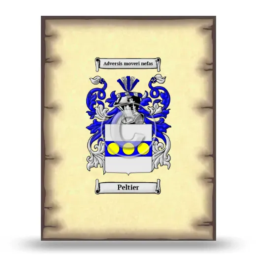 Peltier Coat of Arms Print