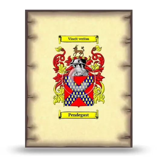 Pendegast Coat of Arms Print