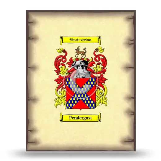 Pendergast Coat of Arms Print