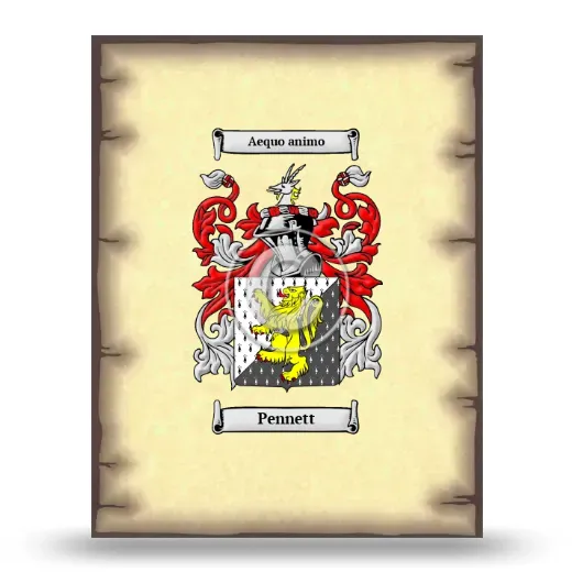 Pennett Coat of Arms Print
