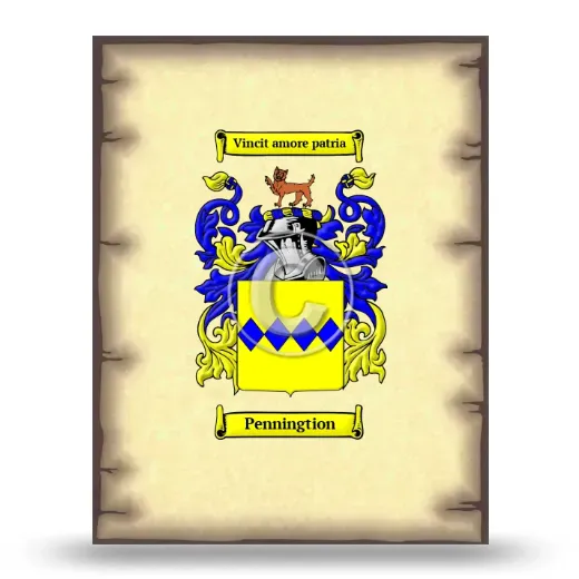 Penningtion Coat of Arms Print