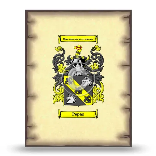 Pepas Coat of Arms Print