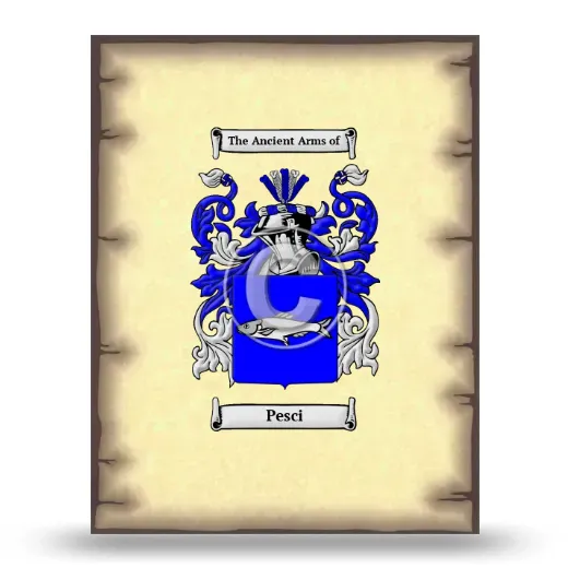 Pesci Coat of Arms Print