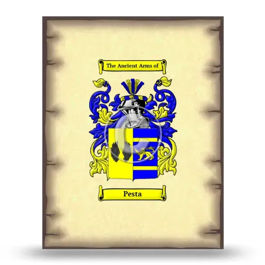 Pesta Coat of Arms Print