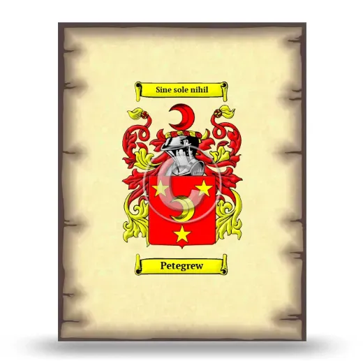 Petegrew Coat of Arms Print