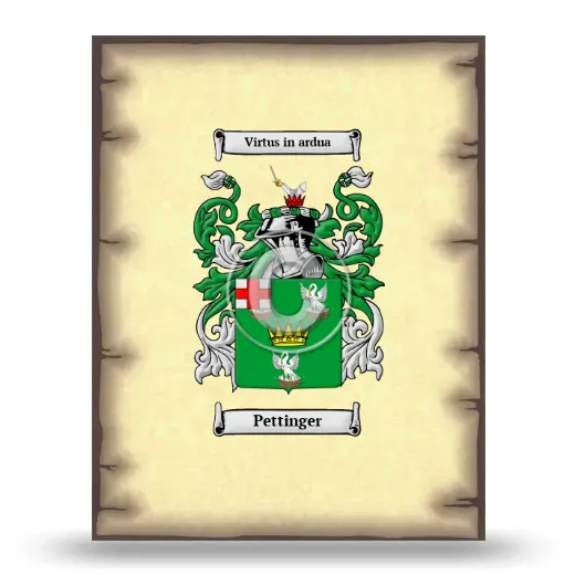 Pettinger Coat of Arms Print