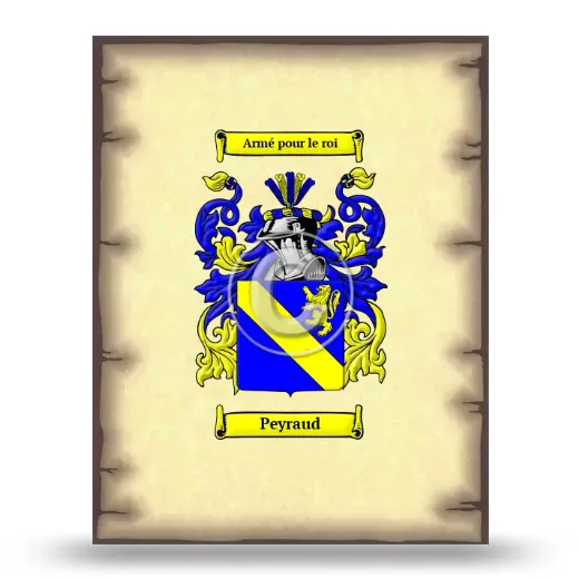 Peyraud Coat of Arms Print