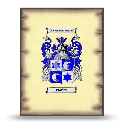 Pfaffen Coat of Arms Print