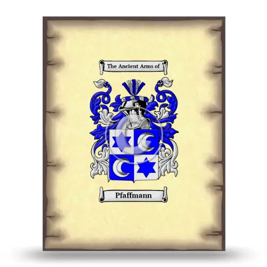 Pfaffmann Coat of Arms Print