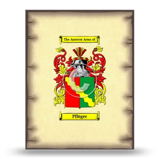 Pflüger Coat of Arms Print
