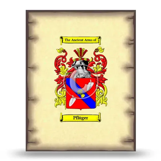 Pflüger Coat of Arms Print