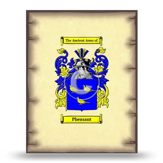 Pheasant Coat of Arms Print