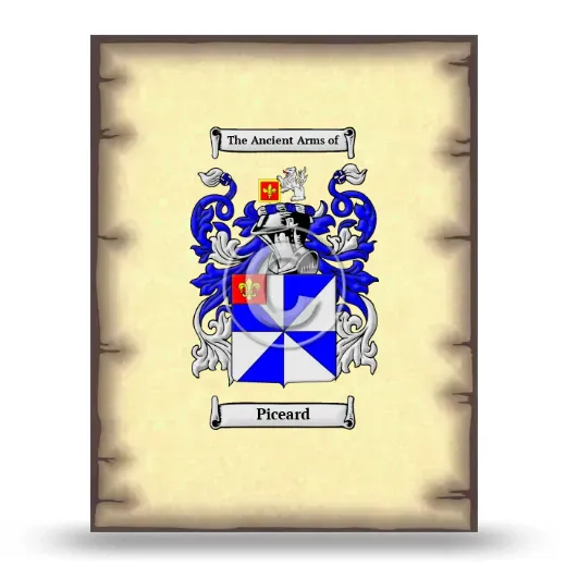 Piceard Coat of Arms Print