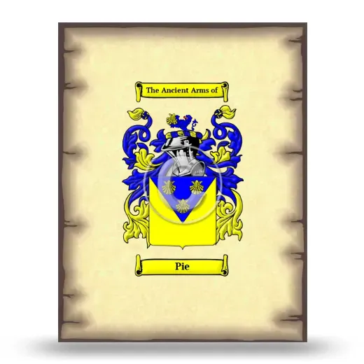 Pie Coat of Arms Print