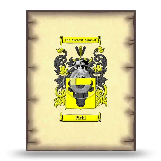 Piehl Coat of Arms Print