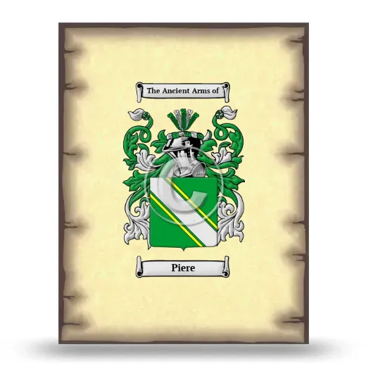 Piere Coat of Arms Print