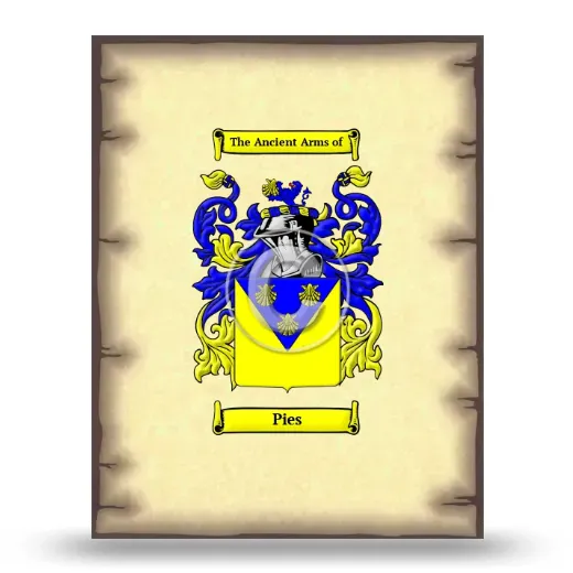 Pies Coat of Arms Print