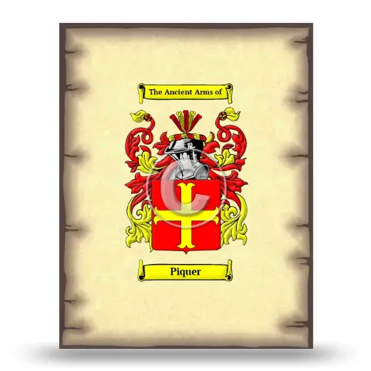 Piquer Coat of Arms Print
