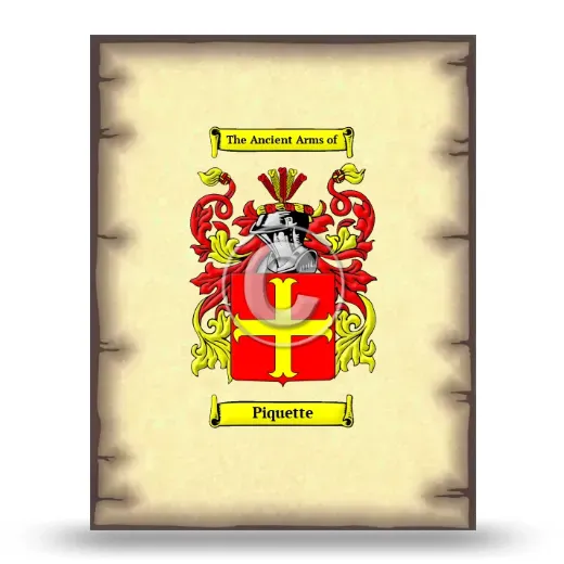 Piquette Coat of Arms Print