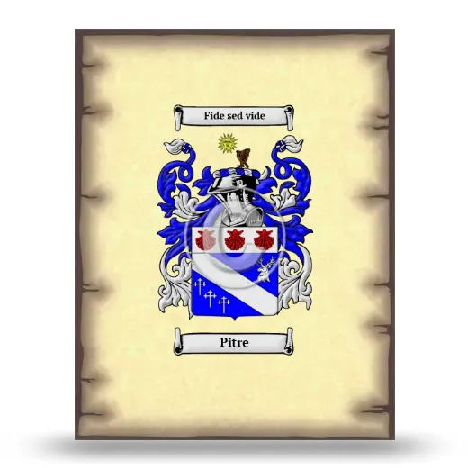 Pitre Coat of Arms Print