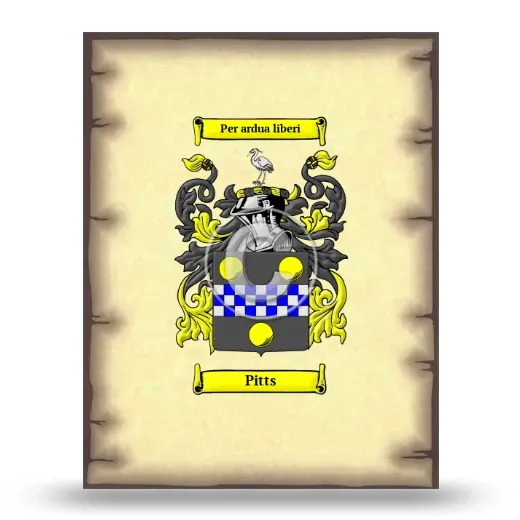 Pitts Coat of Arms Print