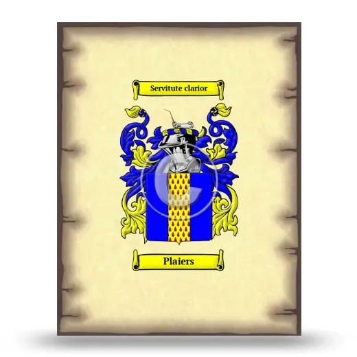Plaiers Coat of Arms Print