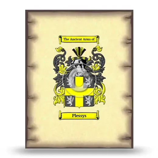 Plessys Coat of Arms Print