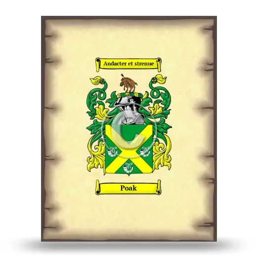 Poak Coat of Arms Print