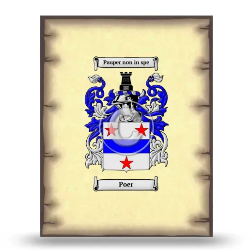 Poer Coat of Arms Print