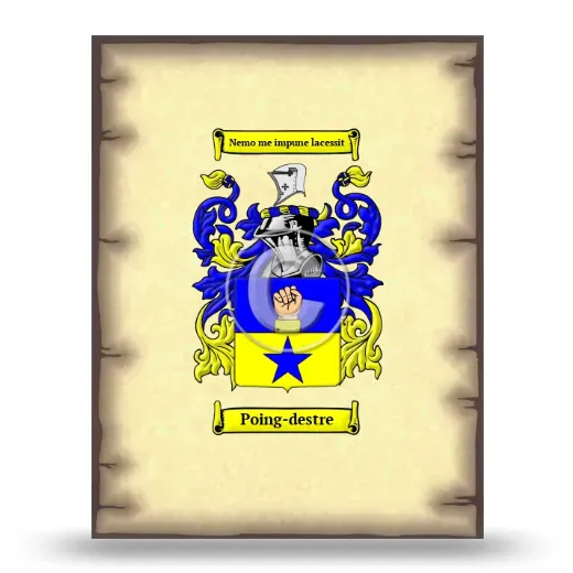 Poing-destre Coat of Arms Print