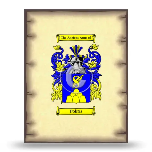 Politis Coat of Arms Print
