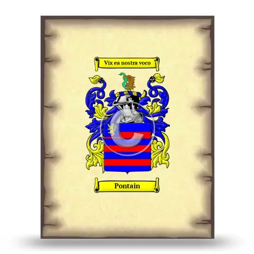 Pontain Coat of Arms Print