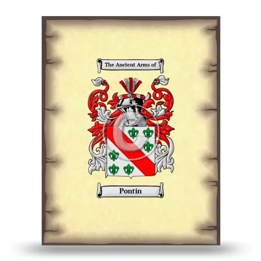 Pontin Coat of Arms Print