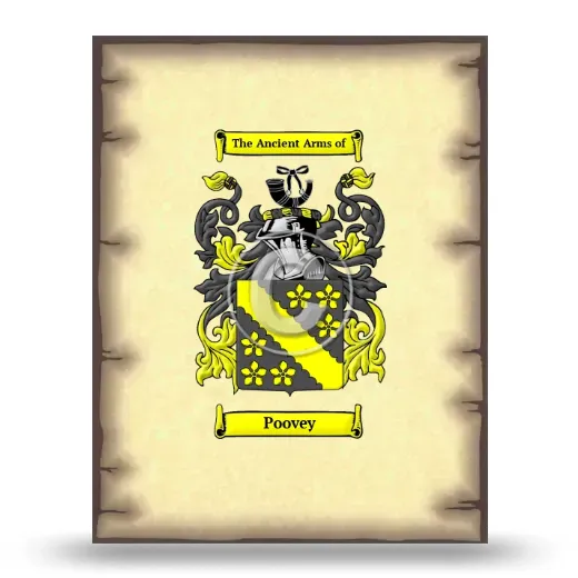 Poovey Coat of Arms Print