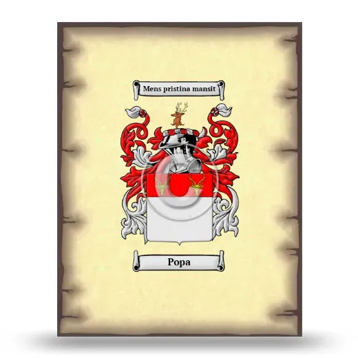 Popa Coat of Arms Print