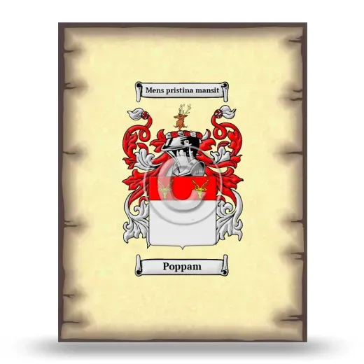 Poppam Coat of Arms Print