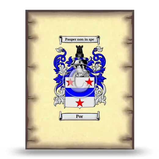 Por Coat of Arms Print