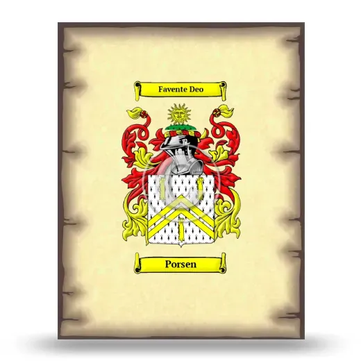 Porsen Coat of Arms Print