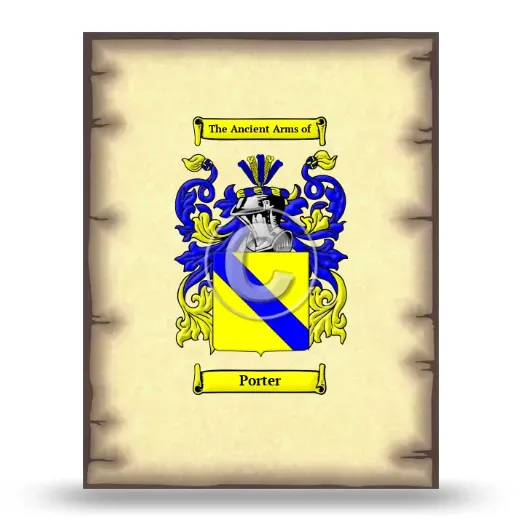 Porter Coat of Arms Print