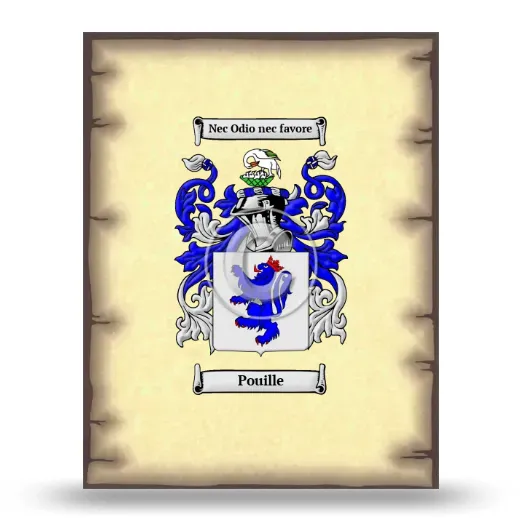 Pouille Coat of Arms Print