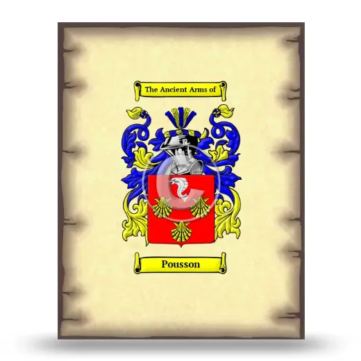 Pousson Coat of Arms Print