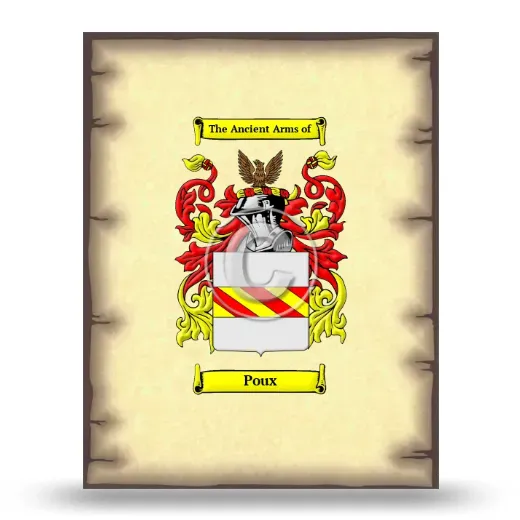 Poux Coat of Arms Print
