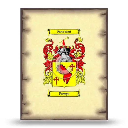 Powys Coat of Arms Print